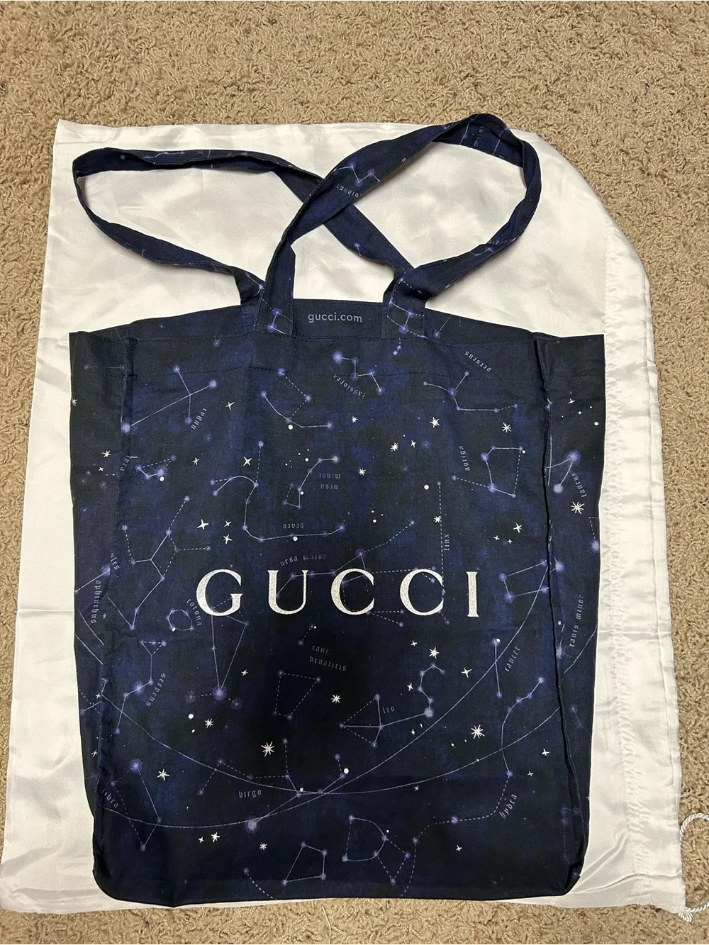Gucci Navy Constellation Print Tote - Picture 2 of 4